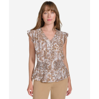 Tommy Hilfiger 'Paisley-Print Smocked Peplum Blouse' pour Femmes