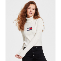 Tommy Jeans 'Logo Flag Turtleneck Sweater' pour Femmes