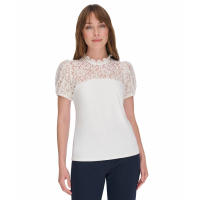 Tommy Hilfiger 'Crewneck Puff-Sleeve Top' pour Femmes