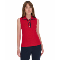 Tommy Hilfiger 'Rib-Knit Sleeveless Polo Tank Top' pour Femmes