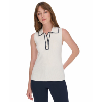 Tommy Hilfiger 'Rib-Knit Sleeveless Polo Tank Top' pour Femmes