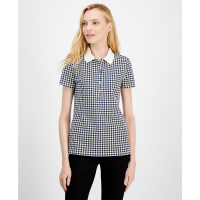 Tommy Hilfiger 'Houndstooth-Print Collared Top' pour Femmes