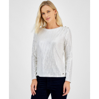 Tommy Hilfiger 'Metallic Long-Sleeve Top' pour Femmes