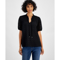 Tommy Hilfiger 'Clip-Dot Smocked Yoke Blouse' pour Femmes