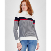 Tommy Hilfiger 'Logo-Stripe Turtleneck Sweater' pour Femmes