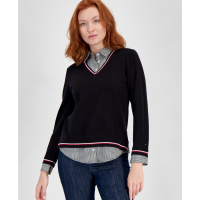 Tommy Hilfiger 'Cornell Sweater & Button-Up Shirt' pour Femmes