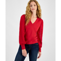 Tommy Hilfiger 'Clip-Dot-Sleeve Sweater' pour Femmes