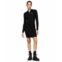 Tommy Jeans 'Metallic Tipped Quarter-Zip Sweater Dress' pour Femmes