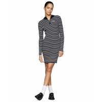 Tommy Jeans 'Metallic Tipped Quarter-Zip Sweater Dress' pour Femmes