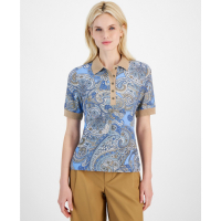 Tommy Hilfiger 'Paisley Knit Polo Top' pour Femmes