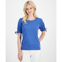 Tommy Hilfiger 'Gathered-Sleeve Top' pour Femmes