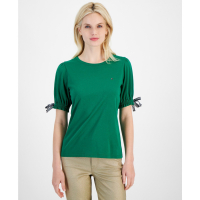 Tommy Hilfiger 'Gathered-Sleeve Top' pour Femmes