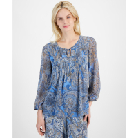 Tommy Hilfiger 'Pintuck-Pleat Paisley Blouse' pour Femmes