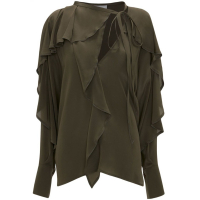 Victoria Beckham Blouse à manches longues 'Tie-Detail Ruffled' pour Femmes