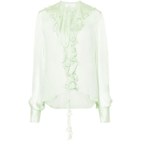 Victoria Beckham Women's 'Romantic Semi-Sheer Ruffled' Shirt