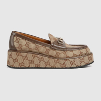 Gucci Mocassins 'Horsebit Wedge' pour Femmes