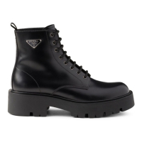 Prada Bottes 'Logo Plaque' pour Hommes