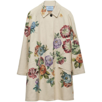 Prada Manteau 'Floral-Print' pour Femmes