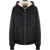 Prada Veste 'Triangle-Logo Hooded' pour Hommes