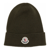 Moncler Bonnet 'Logo-Patch Ribbed' pour Hommes