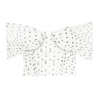 Self-Portrait Crop Top 'Polka-Dot Print' pour Femmes