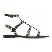 Valentino Garavani Sandales plates 'Rockstud Ankle-Strap' pour Femmes