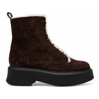 Steve Madden Bottes 'Jazmin Faux Fur Lace Up' pour Femmes