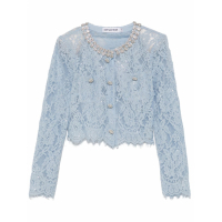 Self Portrait Women's 'Lace Embellished' Long Sleeve top