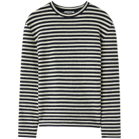 Jil Sander 'Logo-Patch Striped' Langärmeliges T-Shirt für Damen