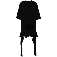 MM6 Maison Margiela Women's 'Flocked-Logo' Midi Dress