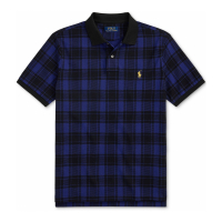 Polo Ralph Lauren 'Custom Slim Fit Plaid Mesh' Polohemd für Herren