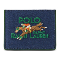 Polo Ralph Lauren 'Equestrian Canvas & Leather' Kartenetui für Herren