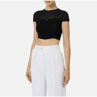 Elisabetta Franchi 'Herringbone Pattern' Crop Top für Damen