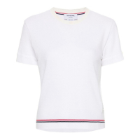 Thom Browne 'Rwb-Stripe Piqué-Knit' Kurzarm Top für Damen