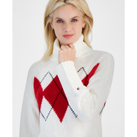 Tommy Hilfiger Pull 'Argyle-Print Turtleneck' pour Femmes