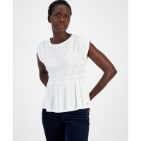 Tommy Hilfiger Women's 'Smocked' Sleeveless Top