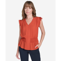 Tommy Hilfiger Women's 'Smocked Peplum' Blouse