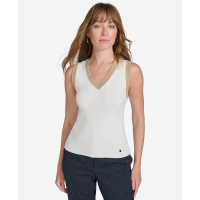 Tommy Hilfiger Women's 'Contrast-Trim Ribbed' Tank Top