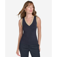 Tommy Hilfiger Women's 'Contrast-Trim Ribbed' Tank Top