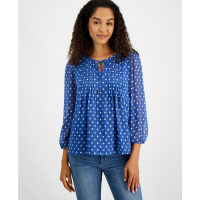 Tommy Hilfiger Women's 'Pintuck-Pleat Polka Dot' Blouse