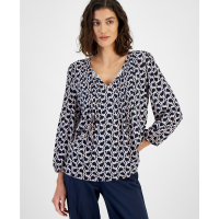 Tommy Hilfiger Women's 'Heartlock Pintuck' Long Sleeve Blouse