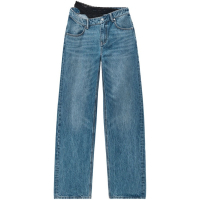 Alexander Wang Jeans 'Asymmetrical Waistband Lace' pour Femmes