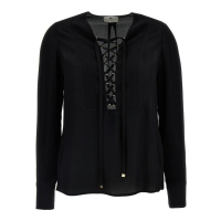 Elisabetta Franchi Women's 'Lace-Up' Long Sleeve Blouse