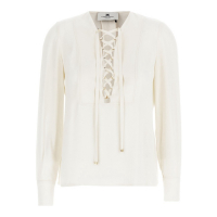 Elisabetta Franchi Women's 'Lace-Up' Long Sleeve Blouse