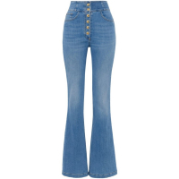 Elisabetta Franchi Women's 'Logo-Button' Jeans