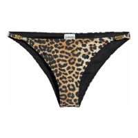 Ganni Women's 'Leopard-Print' Bikini Bottom