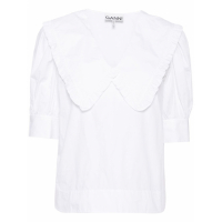 Ganni Women's 'Ruffled-Trim' Blouse