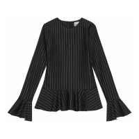 Ganni Women's 'Pinstriped Peplum' Blouse