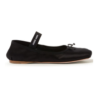 Miu Miu Ballerines 'Logo-Strap' pour Femmes