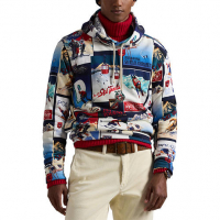 Polo Ralph Lauren Men's 'Patchwork-Ski-Print Fleece Hoodie'